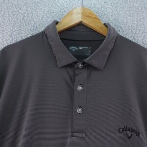 Callaway Mens XL Golf Polo Shirt Striped Short Sleeve Performance Breathable‎